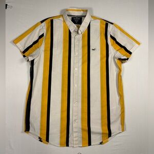 Hollister California Epic Flex Stretch Men's M Short Sleeve Button Up Shirt